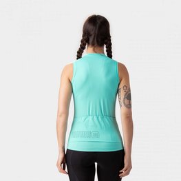 ALÉ Cycling sleeveless jersey - COLOR BLOCK LADY - light blue