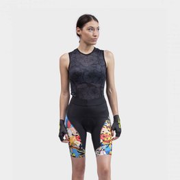 ALÉ Cycling shorts without bib - PR-R KENYA LADY - black/beige/blue/yellow/red