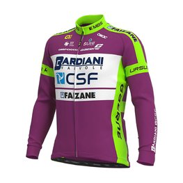 ALÉ Cycling winter long sleeve jersey - BARDIANI CSF 20 WNT - green/purple