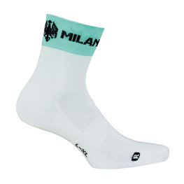 BIANCHI MILANO Cyclingclassic socks - ASFALTO - white/turquoise