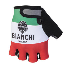 BIANCHI MILANO Cycling fingerless gloves - ALVIA - white/red/green
