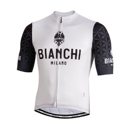 BIANCHI MILANO Cycling short sleeve jersey - PEDASO - black/white