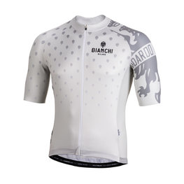 BIANCHI MILANO Cycling short sleeve jersey - SAVIGNANO - beige/grey