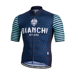 BIANCHI MILANO Cycling short sleeve jersey - DAVOLI - blue/turquoise