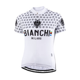 BIANCHI MILANO Cycling short sleeve jersey - CROSIA LADY - white/grey