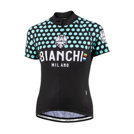 BIANCHI MILANO Cycling short sleeve jersey - CROSIA LADY - blue/black