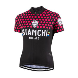 BIANCHI MILANO Cycling short sleeve jersey - CROSIA LADY - pink/black