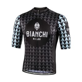 BIANCHI MILANO Cycling short sleeve jersey - MASSARI - black/light blue