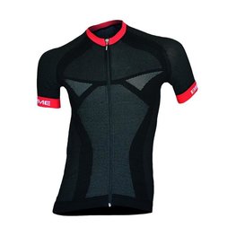 Cycling short sleeve jersey - SEAMLESS  - red/black