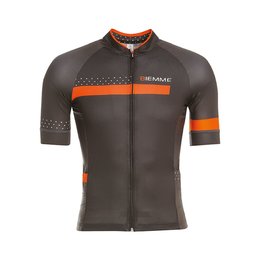 Cycling short sleeve jersey - POLKA  - orange/grey