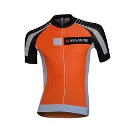 Cycling short sleeve jersey - MOODY - black/orange
