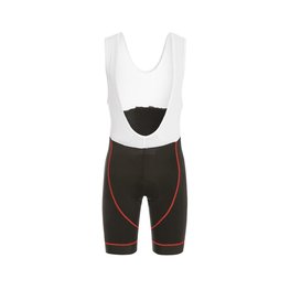 Cycling bib shorts - FLEX - white/black/red