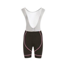 Cycling bib shorts - FLEX LADY - white/black/pink