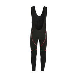 Cycling long bib trousers - FLEX WINTER - red/black