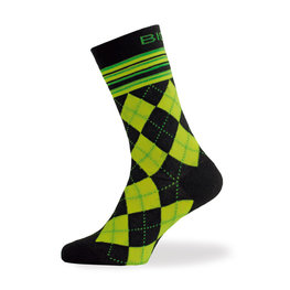 BIOTEX Cyclingclassic socks - JACQUARD - yellow/black