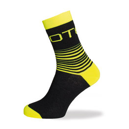 BIOTEX Cyclingclassic socks - LINES - black/yellow