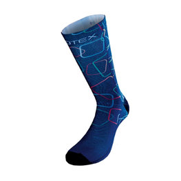 BIOTEX Cyclingclassic socks - SMART QUADRI - blue/multicolour