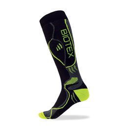 BIOTEX Cycling knee-socks - RACE THERMOLITE - black/yellow