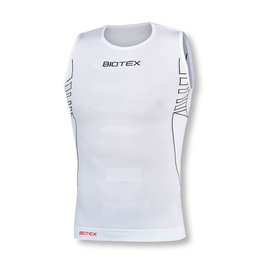 BIOTEX Cycling sleeve less t-shirt - SEAMLESS - white