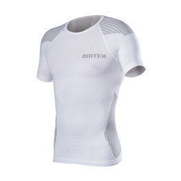 BIOTEX Cycling short sleeve t-shirt - BIOFLEX RAGLAN - white/grey