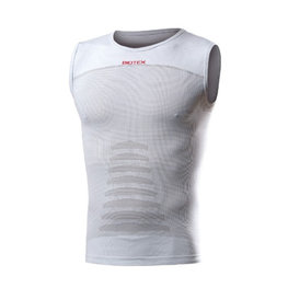 BIOTEX Cycling sleeve less t-shirt - CANOTTA + CARBON - white