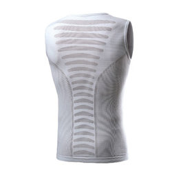 BIOTEX Cycling sleeve less t-shirt - CANOTTA + CARBON - white