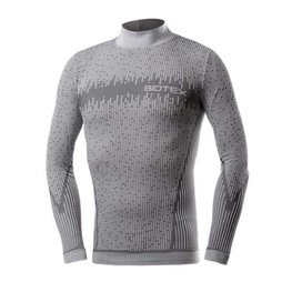 BIOTEX Cycling long sleeve t-shirt - 3D TURTLENECK - grey