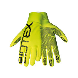 BIOTEX Cycling long-finger gloves - THERMAL TOUCH GEL - yellow/black