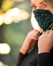 BIOTEX Cycling neckwarmer - MULTIFUNCTIONAL - black/blue