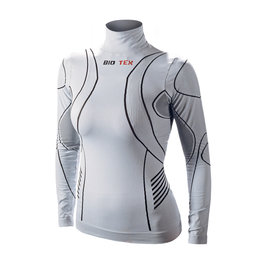 BIOTEX Cycling long sleeve t-shirt - TURTLENECK LADY - grey