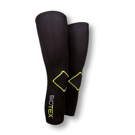 BIOTEX Cycling leg warmers - SEAMLESS - yellow/black