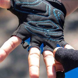 BIOTEX Cycling fingerless gloves - MESH RACE  - black/blue
