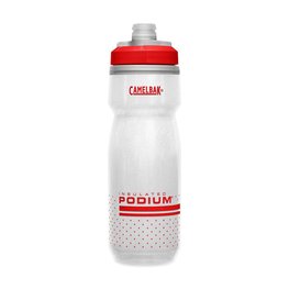 CAMELBAK Cycling water bottle - PODIUM® CHILL™ - white/red