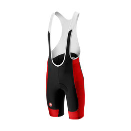 CASTELLI Cycling bib shorts - EVOLUZIONE 2.0 - black/red