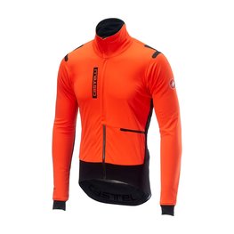 CASTELLI Cycling thermal jacket - ALPHA ROS - orange/black