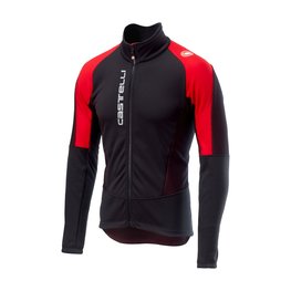CASTELLI Cycling thermal jacket - MORTIROLO V - red/black