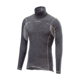 CASTELLI Cycling long sleeve t-shirt - FLANDERS WARM NECK - grey