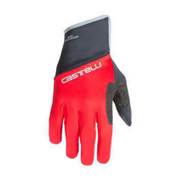 CASTELLI Cycling long-finger gloves - SCALDA PRO - red/black