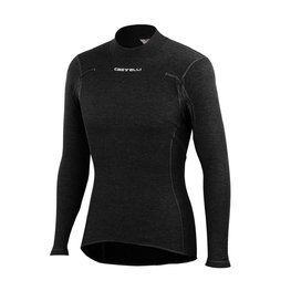 CASTELLI Cycling long sleeve t-shirt - FLANDERS WARM - black
