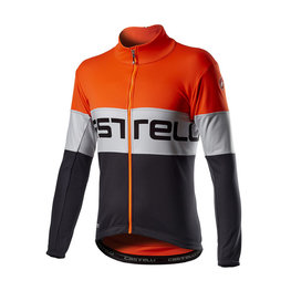 CASTELLI Cycling thermal jacket - PROLOGO WINTER - orange/grey