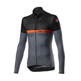 CASTELLI Cycling winter long sleeve jersey - MARINAIO LONG - black/orange
