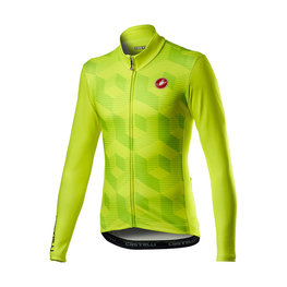 CASTELLI Cycling winter long sleeve jersey - CUBI LONG - yellow