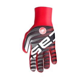 CASTELLI Cycling long-finger gloves - DILUVIO C - red