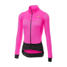CASTELLI Cycling winter long sleeve jersey - SFIDA LADY WINTER - pink/black