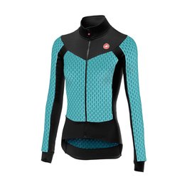 CASTELLI Cycling winter long sleeve jersey - SFIDA LADY WINTER - light blue/black
