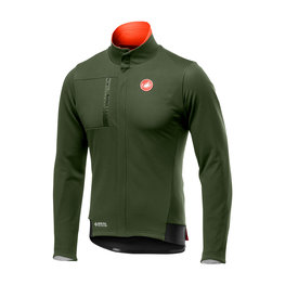 CASTELLI Cycling thermal jacket - DOUBLE ESPRESSO - green