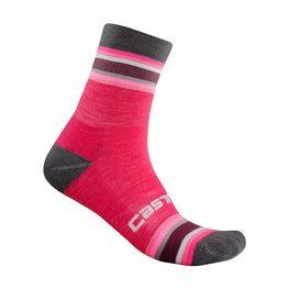 CASTELLI Cyclingclassic socks - STRISCIA 13 WINTER - pink