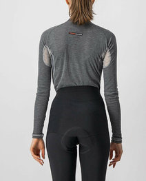 CASTELLI Cycling long sleeve t-shirt - FLANDERS 2 WARM LADY - grey