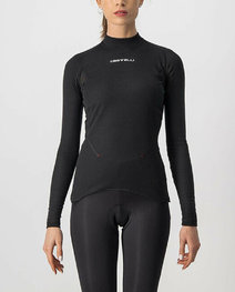 CASTELLI Cycling long sleeve t-shirt - FLANDERS 2 WARM LADY - black