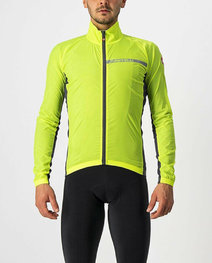 CASTELLI Cycling windproof jacket - SQUADRA STRECH - yellow